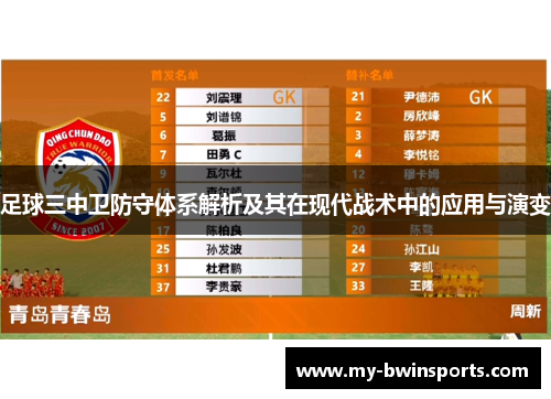 足球三中卫防守体系解析及其在现代战术中的应用与演变